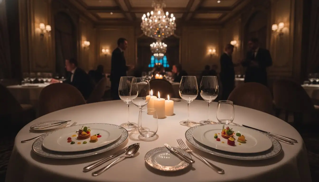 Michelin dining · fine table setting