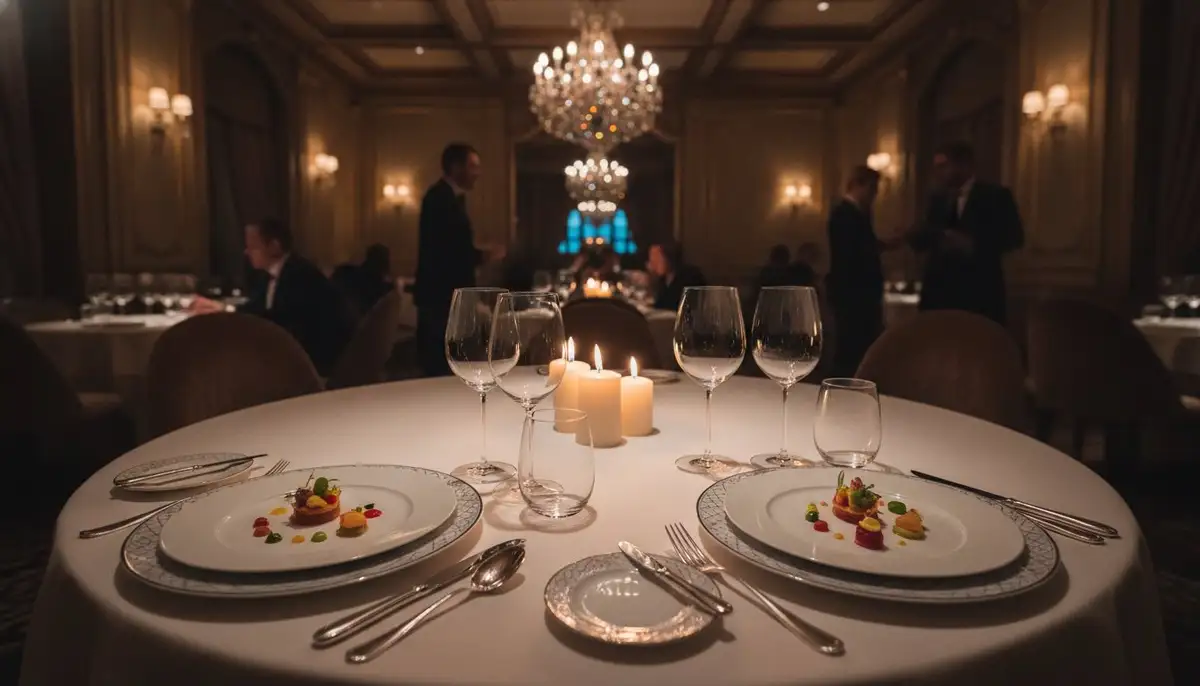 Michelin dining · fine table setting
